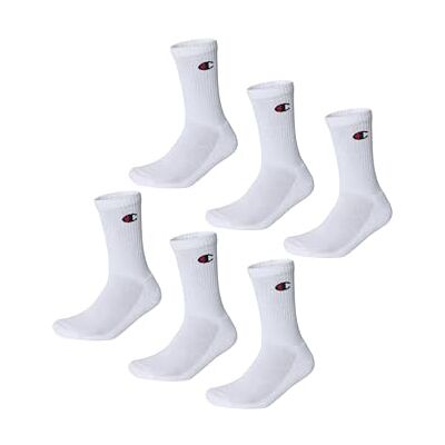 Champion Unisex Socks Basics 6pk Crew Füßlinge, Weiß, 31-34 EU Champion Unisex Socks Basics 6pk Crew Füßlinge, Weiß, 31-34 EU