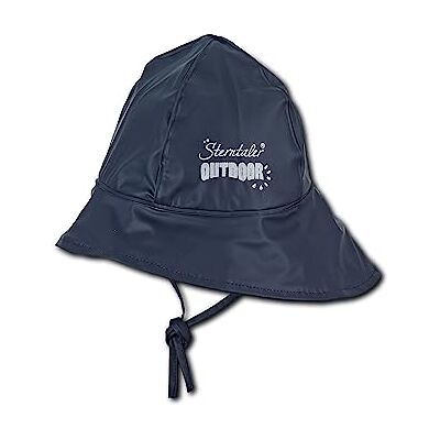 Sterntaler Regenhut uni Kinder Südwester wasserdicht Jungen Regenhut mit Jerseyfutter, Ohrenklappen und zum Binden robuste Regenbekleidung mit reflektierendem Logo marine, Größe 51 Sterntaler Regenhut uni Kinder Südwester wasserdicht Jungen Regenhut mit Jerseyfutter, Ohrenklappen und zum Binden robuste Regenbekleidung mit reflektierendem Logo marine, Größe 51