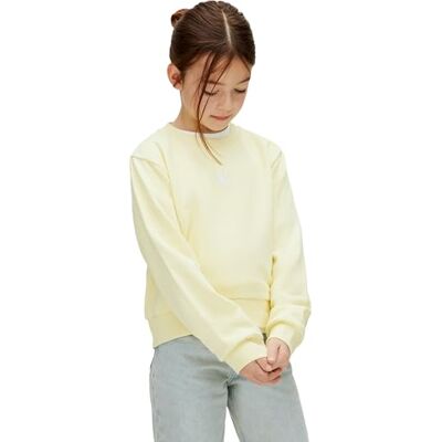 Calvin Mädchen Sweatshirt mit Rundhalsausschnitt, Gelb (French Vanilla 12-0722 TCX), 8 Jahre Calvin Mädchen Sweatshirt mit Rundhalsausschnitt, Gelb (French Vanilla 12-0722 TCX), 8 Jahre