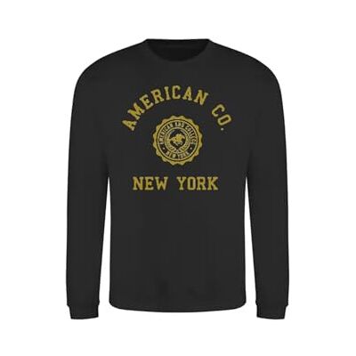 AMERICAN COLLEGE USA , Sweatshirts, Pullover, Jungen, Mädchen, Westen, Hoodies, Fleece, Jacke, Thermo, Mit Kapuze, Kinder Bekleidung, Unisex, Modell ACSCRW4 Black 14 Jahre AMERICAN COLLEGE USA , Sweatshirts, Pullover, Jungen, Mädchen, Westen, Hoodies, Fleece, Jacke, Thermo, Mit Kapuze, Kinder Bekleidung, Unisex, Modell ACSCRW4 Black 14 Jahre
