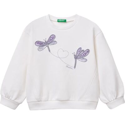 United Sweatshirt ohne Kapuze für Mädchen und Jungen, Weiß, 18 Monate United Sweatshirt ohne Kapuze für Mädchen und Jungen, Weiß, 18 Monate