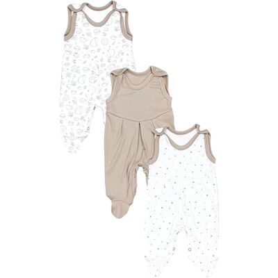 TupTam Strampler 3er Set Dreierpack Baby Strampler mit Füßen aus reiner Baumwolle, weich TupTam Strampler 3er Set Dreierpack Baby Strampler mit Füßen aus reiner Baumwolle, weich