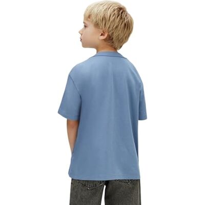 Calvin Jungen T-Shirt Kurzarm Light Monologo mit Logo, Blau (Satin Blue), 14 Jahre Calvin Jungen T-Shirt Kurzarm Light Monologo mit Logo, Blau (Satin Blue), 14 Jahre
