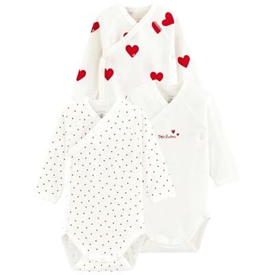 Petit Bateau Baby MädchenLangarm-Body für Neugeborene (3er Pack) , Variante 1, 12 Monate Petit Bateau Baby MädchenLangarm-Body für Neugeborene (3er Pack) , Variante 1, 12 Monate