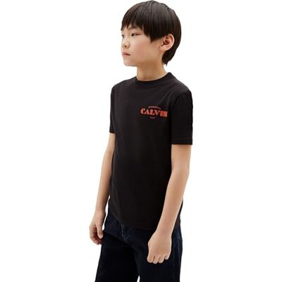 Calvin Small Chest Print Tee SS Lvcktja40b T-Shirt S/S, Schwarz (Pvh Black), 14 Jahre für Kinder Calvin Small Chest Print Tee SS Lvcktja40b T-Shirt S/S, Schwarz (Pvh Black), 14 Jahre für Kinder