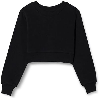 Amazon Mädchen Kurzes Sweatshirt (FUSION), Schwarz, 6-7 Jahre Amazon Mädchen Kurzes Sweatshirt (FUSION), Schwarz, 6-7 Jahre
