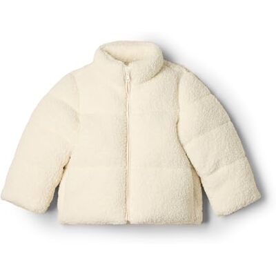 Amazon x Sofia Grainge Unisex Kinder Lange Teddy-Steppjacke, Elfenbein, 3 Jahre Amazon x Sofia Grainge Unisex Kinder Lange Teddy-Steppjacke, Elfenbein, 3 Jahre