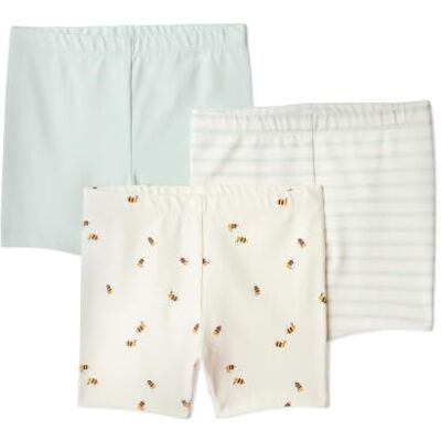 Amazon Baby Mädchen Bikeshorts Aus Baumwoll-Stretchjersey, 3er Pack, Blasses Minzgrün/Bienen/French Stripe, 4 Jahre Amazon Baby Mädchen Bikeshorts Aus Baumwoll-Stretchjersey, 3er Pack, Blasses Minzgrün/Bienen/French Stripe, 4 Jahre