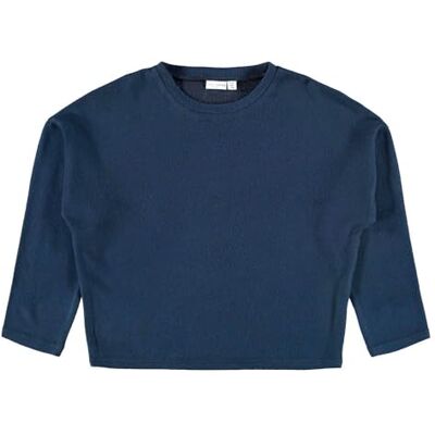 NAME IT Mädchen Stick-Pullover mit Langen Ärmeln Dark Sapphire 110 NAME IT Mädchen Stick-Pullover mit Langen Ärmeln Dark Sapphire 110