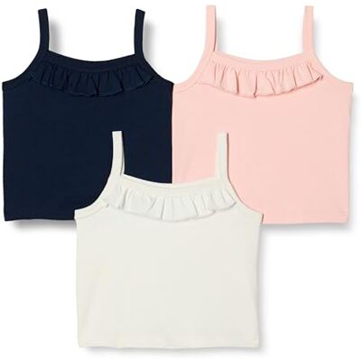 Amazon Mädchen Baumwoll-Camisole, 3er-Pack, Elfenbein/Marineblau/Rosa, 11-12 Jahre Amazon Mädchen Baumwoll-Camisole, 3er-Pack, Elfenbein/Marineblau/Rosa, 11-12 Jahre