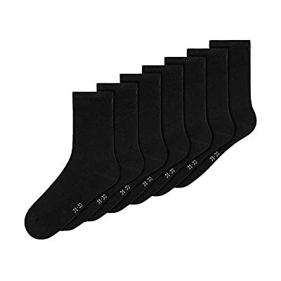 NAME IT Unisex Kinder Nknsock 7p Solid Noos Socken, Schwarz, 30 EU NAME IT Unisex Kinder Nknsock 7p Solid Noos Socken, Schwarz, 30 EU