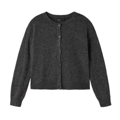 NAME IT Mädchen Nlflodet Ls Short Knit Cardigan Noos Strickjacke 13235060,Raven/Detail:14-1818,158-164 NAME IT Mädchen Nlflodet Ls Short Knit Cardigan Noos Strickjacke 13235060,Raven/Detail:14-1818,158-164