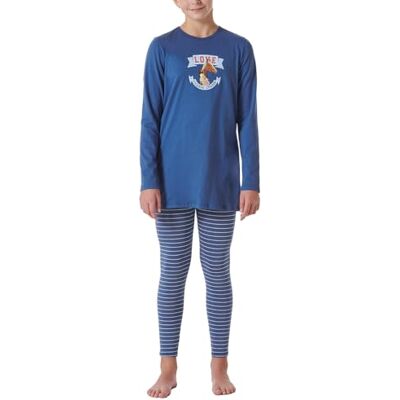 Schiesser Mädchen Schlafanzug Nachthemd Mit Leggings Lang 100% Organic Bio Baumwolle Größe 92 Bis 140 Pyjamaset, Blau_181826, 116 EU Schiesser Mädchen Schlafanzug Nachthemd Mit Leggings Lang 100% Organic Bio Baumwolle Größe 92 Bis 140 Pyjamaset, Blau_181826, 116 EU
