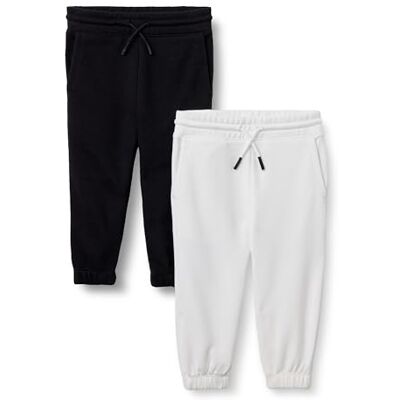 Amazon Jungen Jogginghose aus Baumwolle, 2er-Pack, Schwarz/Weiß, 12-14 Jahre Amazon Jungen Jogginghose aus Baumwolle, 2er-Pack, Schwarz/Weiß, 12-14 Jahre
