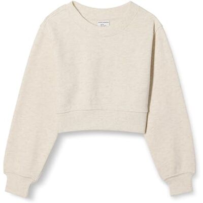 Amazon Mädchen Kurzes Sweatshirt (FUSION), Haferbeige Heide, 9 Jahre Amazon Mädchen Kurzes Sweatshirt (FUSION), Haferbeige Heide, 9 Jahre