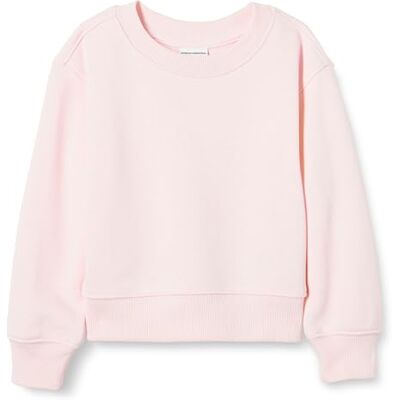 Amazon Mädchen Leichter Relaxed-Fit-Pullover Aus French Terry Mit Rundhalsausschnitt, Hellrosa, 4 Jahre Amazon Mädchen Leichter Relaxed-Fit-Pullover Aus French Terry Mit Rundhalsausschnitt, Hellrosa, 4 Jahre