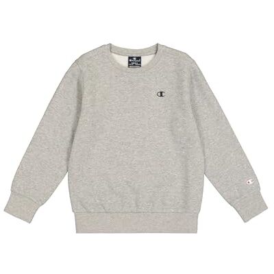 Champion Legacy Basics B-Ultralight Powerblend Fleece Crewneck Sweatshirt Kinder & Jungen, Grigio Melange Chiaro, 5-6 Jahre Champion Legacy Basics B-Ultralight Powerblend Fleece Crewneck Sweatshirt Kinder & Jungen, Grigio Melange Chiaro, 5-6 Jahre