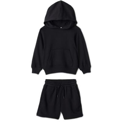 Amazon Set aus Kapuzenshirt und Shorts für Jungen, 2er-Pack, Schwarz, 12-14 Jahre Amazon Set aus Kapuzenshirt und Shorts für Jungen, 2er-Pack, Schwarz, 12-14 Jahre