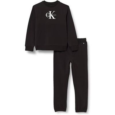 Calvin Baby Set Monogram Sweatshirt und Jogginghose, Schwarz (Ck Black), 4 Jahre Calvin Baby Set Monogram Sweatshirt und Jogginghose, Schwarz (Ck Black), 4 Jahre