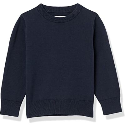 Amazon Jungen Einheitlicher Pullover aus Baumwolle mit Rundhalsausschnitt, Marineblau, 4 Jahre Amazon Jungen Einheitlicher Pullover aus Baumwolle mit Rundhalsausschnitt, Marineblau, 4 Jahre