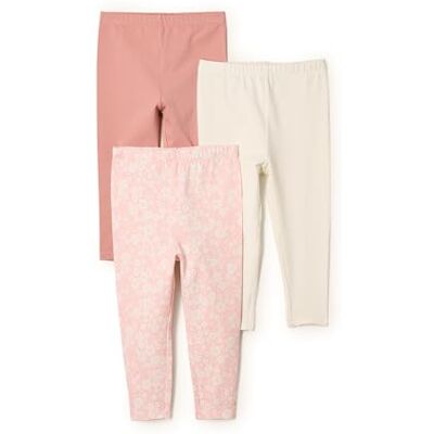 Amazon x Sofia Grainge Baby Mädchen Leggings, 3er Pack, Elfenbein/Floral/Terrakotta, 4 Jahre Amazon x Sofia Grainge Baby Mädchen Leggings, 3er Pack, Elfenbein/Floral/Terrakotta, 4 Jahre