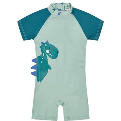Sterntaler Schwimmanzug Dino – Baby- & Kinder-Schwimmanzug aus Bademodenstoff mit Elasthan, Kurzarm, Dino-Druck mit 3D-Zacken, Reißverschluss hinten, Stehkragen, Windeleinsatz, eisgrün, Größe 92 Sterntaler Schwimmanzug Dino – Baby- & Kinder-Schwimmanzug aus Bademodenstoff mit Elasthan, Kurzarm, Dino-Druck mit 3D-Zacken, Reißverschluss hinten, Stehkragen, Windeleinsatz, eisgrün, Größe 92