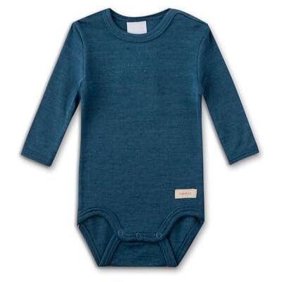 Sanetta Baby-Body langarm blau aus Merinowolle & Seide Hochwertiger und nachhaltiger Body für Mädchen & Jungen aus Wolle-Seide-Mix. Baby Body Sanetta Baby-Body langarm blau aus Merinowolle & Seide Hochwertiger und nachhaltiger Body für Mädchen & Jungen aus Wolle-Seide-Mix. Baby Body