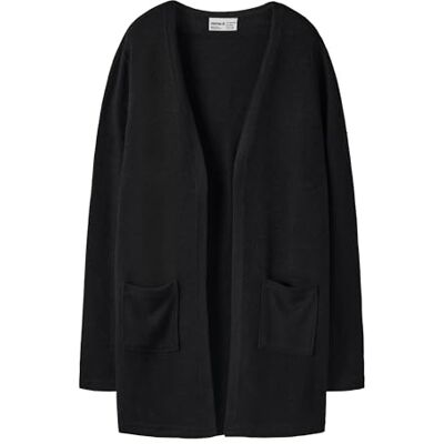NAME IT Mädchen Nkfvicti Ls Knit Card L Noos Strickjacke, Schwarz, 134-140 EU NAME IT Mädchen Nkfvicti Ls Knit Card L Noos Strickjacke, Schwarz, 134-140 EU
