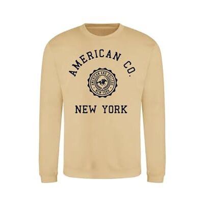 AMERICAN COLLEGE USA , Sweatshirts, Pullover, Jungen, Mädchen, Westen, Hoodies, Fleece, Jacke, Thermo, Mit Kapuze, Kinder Bekleidung, Unisex, Modell ACSCRW4 BEIGE 10 Jahre AMERICAN COLLEGE USA , Sweatshirts, Pullover, Jungen, Mädchen, Westen, Hoodies, Fleece, Jacke, Thermo, Mit Kapuze, Kinder Bekleidung, Unisex, Modell ACSCRW4 BEIGE 10 Jahre