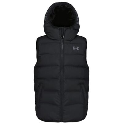 Under Armour Jungen Pronto Colourblock Puffer Weste mit UA Storm – wasserabweisender, gefütterter Bodywarmer mit Kapuze, durchgehender Reißverschluss,Schwarz,10 Years-11 Years Under Armour Jungen Pronto Colourblock Puffer Weste mit UA Storm – wasserabweisender, gefütterter Bodywarmer mit Kapuze, durchgehender Reißverschluss,Schwarz,10 Years-11 Years