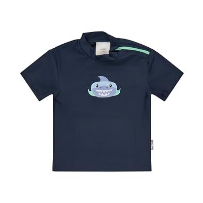 Sterntaler Badeshirt Hai – Baby- & Kinder-Badeshirt aus Elasthan-Bademodenstoff, Kurzarm, Hai-Druck, Reißverschluss an der Schulter in Kontrastfarbe, UV-Schutz 50+, Marine, Größe 68 Sterntaler Badeshirt Hai – Baby- & Kinder-Badeshirt aus Elasthan-Bademodenstoff, Kurzarm, Hai-Druck, Reißverschluss an der Schulter in Kontrastfarbe, UV-Schutz 50+, Marine, Größe 68
