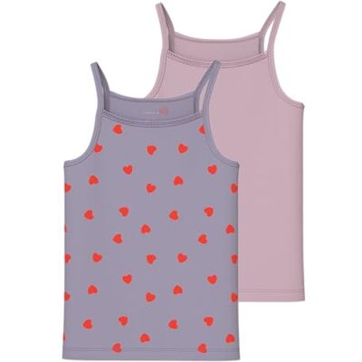 NAME IT Nkfstrap Top 2P Lavender Hearts Noos NAME IT Nkfstrap Top 2P Lavender Hearts Noos