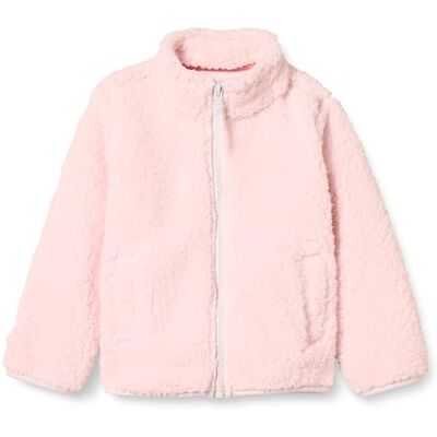 Amazon Mädchen Sherpa-Fleecejacke mit durchgehendem Reißverschluss, Hellrosa, 2 Jahre Amazon Mädchen Sherpa-Fleecejacke mit durchgehendem Reißverschluss, Hellrosa, 2 Jahre