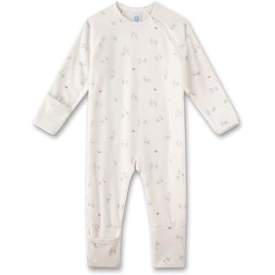 Sanetta Baby-Strampler beige Blumen aus Nicki Praktischer und bequemer Strampler aus Baumwoll-Nicki für Mädchen. Baby Overall Sanetta Baby-Strampler beige Blumen aus Nicki Praktischer und bequemer Strampler aus Baumwoll-Nicki für Mädchen. Baby Overall