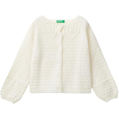 United Mädchen Maglia COREANA M/L 1076G500J Cardigan Sweater, Bianco, 82 United Mädchen Maglia COREANA M/L 1076G500J Cardigan Sweater, Bianco, 82
