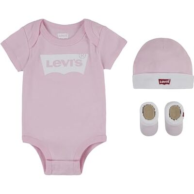 Levi's Kids Classic batwing infant hat bodysuit bootie set 3pc Baby Jungen Fairy Tale 0-6 Monate Levi's Kids Classic batwing infant hat bodysuit bootie set 3pc Baby Jungen Fairy Tale 0-6 Monate