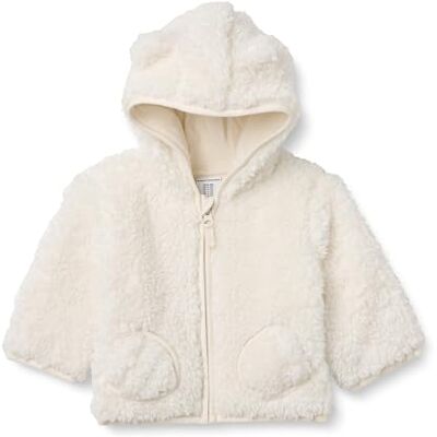 Amazon Unisex Baby Sherpa-Jacke Mit Kapuze, Elfenbein, 24 Monate Amazon Unisex Baby Sherpa-Jacke Mit Kapuze, Elfenbein, 24 Monate