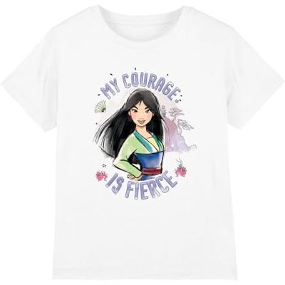 Disney Mulan My Courage is Fierce Girls T Shirt Disney Mulan My Courage is Fierce Girls T Shirt