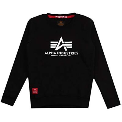 Alpha Unisex Kinder Basic Sweater Kids Für Sweatshirt, Schwarz, 14 Jahre EU Alpha Unisex Kinder Basic Sweater Kids Für Sweatshirt, Schwarz, 14 Jahre EU