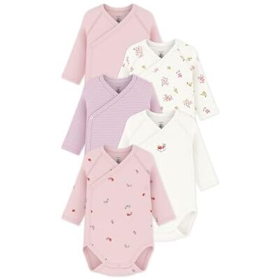 Petit Bateau Pe Bateau Bodysuit-Set mit langen Ärmeln aus Baumwolle mit Babydruck Petit Bateau Pe Bateau Bodysuit-Set mit langen Ärmeln aus Baumwolle mit Babydruck