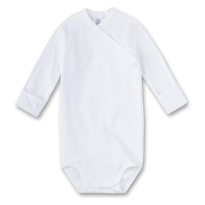 Sanetta Baby-Wickelbody langarm mit Kratzschutz weiß Nachhaltiger und süßer Wickelbody für Babys aus Bio-Baumwolle. Baby Wickelbody, 62 Sanetta Baby-Wickelbody langarm mit Kratzschutz weiß Nachhaltiger und süßer Wickelbody für Babys aus Bio-Baumwolle. Baby Wickelbody, 62