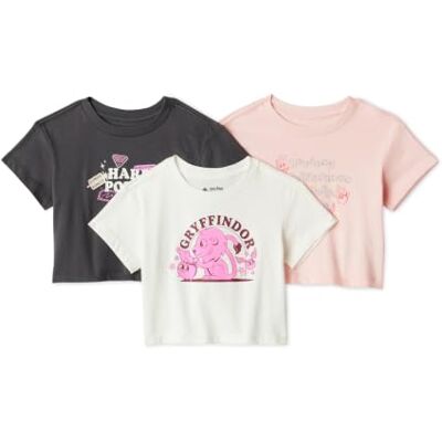 Amazon Mädchen Regular-Fit Kurzärmelige T-Shirts aus Baumwolle, 3er Pack, Harry Potter Wizardry, 6-7 Jahre Amazon Mädchen Regular-Fit Kurzärmelige T-Shirts aus Baumwolle, 3er Pack, Harry Potter Wizardry, 6-7 Jahre