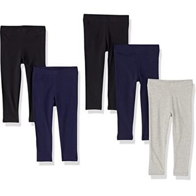 Amazon Mädchen Leggings, 5er-Pack, Grau Meliert/Marineblau/Schwarz, 4 Jahre Amazon Mädchen Leggings, 5er-Pack, Grau Meliert/Marineblau/Schwarz, 4 Jahre