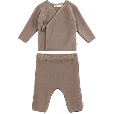Sterntaler Baby Set Strickjacke & Strickhose 2-teilig – Unisex – weiches Baumwollgarn – Wickeljacke zum Binden und Hose mit elastischem Bund – Babybekleidung, Farbe braun – Größe 80 Sterntaler Baby Set Strickjacke & Strickhose 2-teilig – Unisex – weiches Baumwollgarn – Wickeljacke zum Binden und Hose mit elastischem Bund – Babybekleidung, Farbe braun – Größe 80