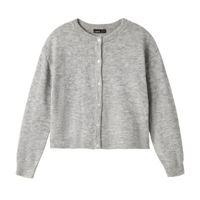 NAME IT Mädchen Nlflodet Ls Short Knit Cardigan Noos Strickjacke, Raven/Detail:14-1818, 122-128 EU NAME IT Mädchen Nlflodet Ls Short Knit Cardigan Noos Strickjacke, Raven/Detail:14-1818, 122-128 EU