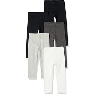 Amazon Mädchen Leggings, 5er-Pack, Hellgrau/Kohlegrau/Schwarz/Weiß, 9-10 Jahre Amazon Mädchen Leggings, 5er-Pack, Hellgrau/Kohlegrau/Schwarz/Weiß, 9-10 Jahre
