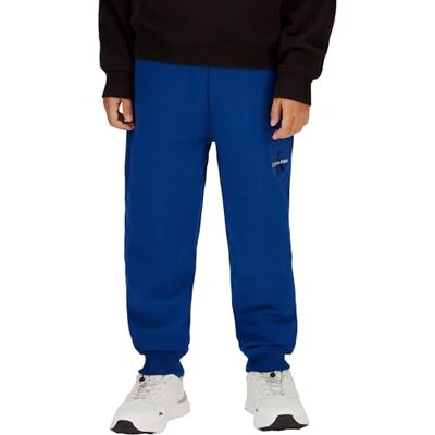 Calvin Kinder Unisex Jogginghose Logo Sweatpant mit Einschubtaschen, Blau (Admiral Blue), 12 Jahre Calvin Kinder Unisex Jogginghose Logo Sweatpant mit Einschubtaschen, Blau (Admiral Blue), 12 Jahre