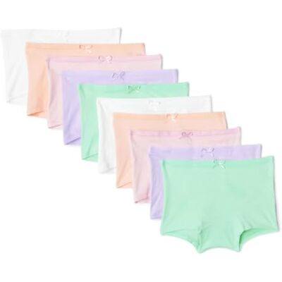 Amazon Mädchen Boxershort-Unterhosen aus Baumwoll-Jersey, 10er Pack, Pastellfarben, 10-11 Jahre Amazon Mädchen Boxershort-Unterhosen aus Baumwoll-Jersey, 10er Pack, Pastellfarben, 10-11 Jahre