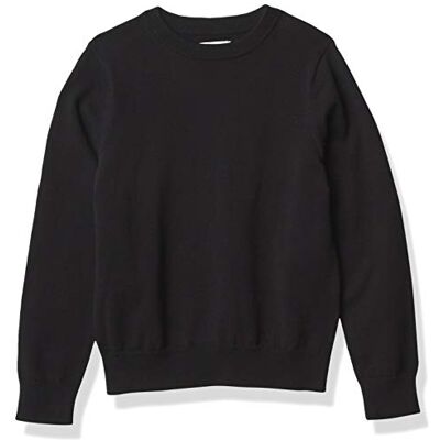Amazon Jungen Einheitlicher Pullover aus Baumwolle mit Rundhalsausschnitt, Schwarz, 6-7 Jahre Amazon Jungen Einheitlicher Pullover aus Baumwolle mit Rundhalsausschnitt, Schwarz, 6-7 Jahre