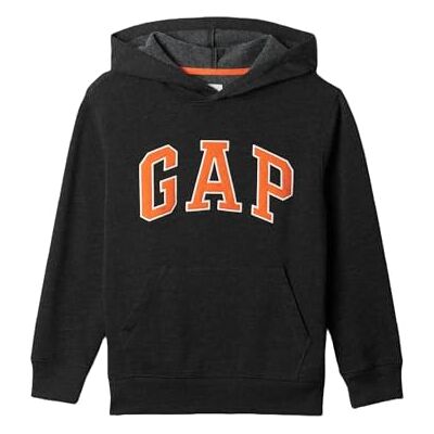 GAP Jungen Kapuzen-Sweatshirt mit Logo Kapuzenpullover, grau, L GAP Jungen Kapuzen-Sweatshirt mit Logo Kapuzenpullover, grau, L